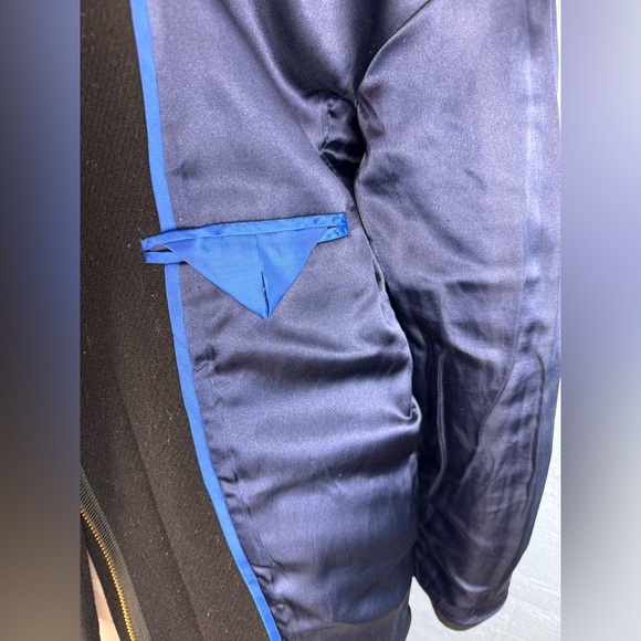 J Crew Pea Coat Women’s Italian Stadium Cloth, Wool, Nello Gori Black Size 6 - Picture 4 of 8